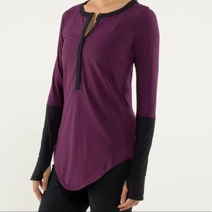 Lululemon Urbanite Henley - Plum/Black
